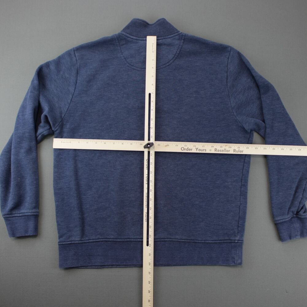 Orvis Quarter Zip Pullover Mens M Blue Cotton Casual - Picture 4 of 6